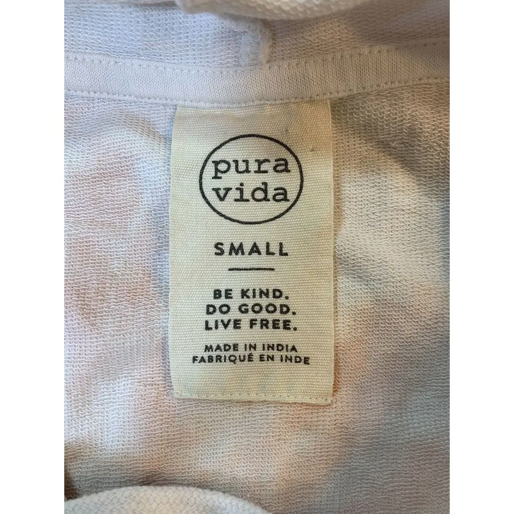 Pura Vida Sloth Hoodie Women's Small DIY Crop Top‎ Live Slow Coastal Sweatshirt - Image 4