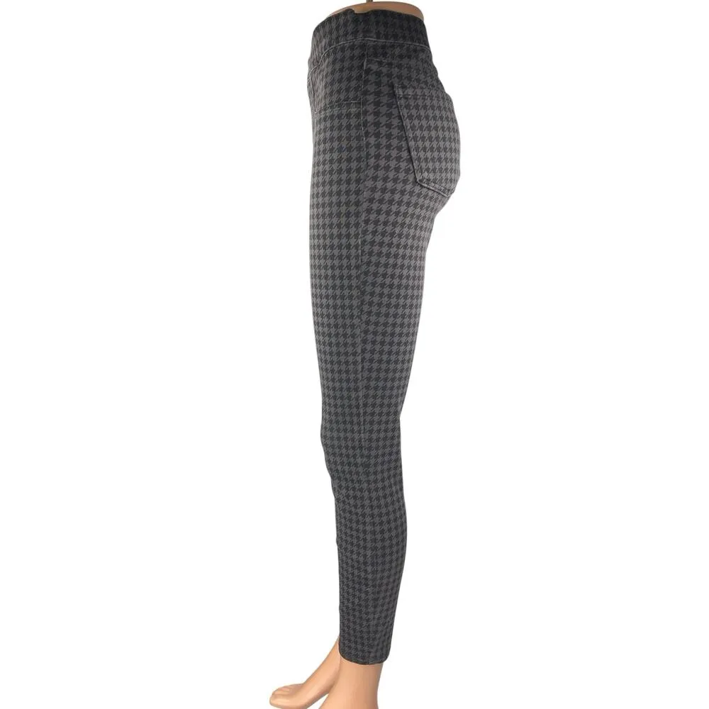 Spanx Gray Houndstooth Checkered High Waist Skinny Trousers Jeans Pants Size S - Image 2