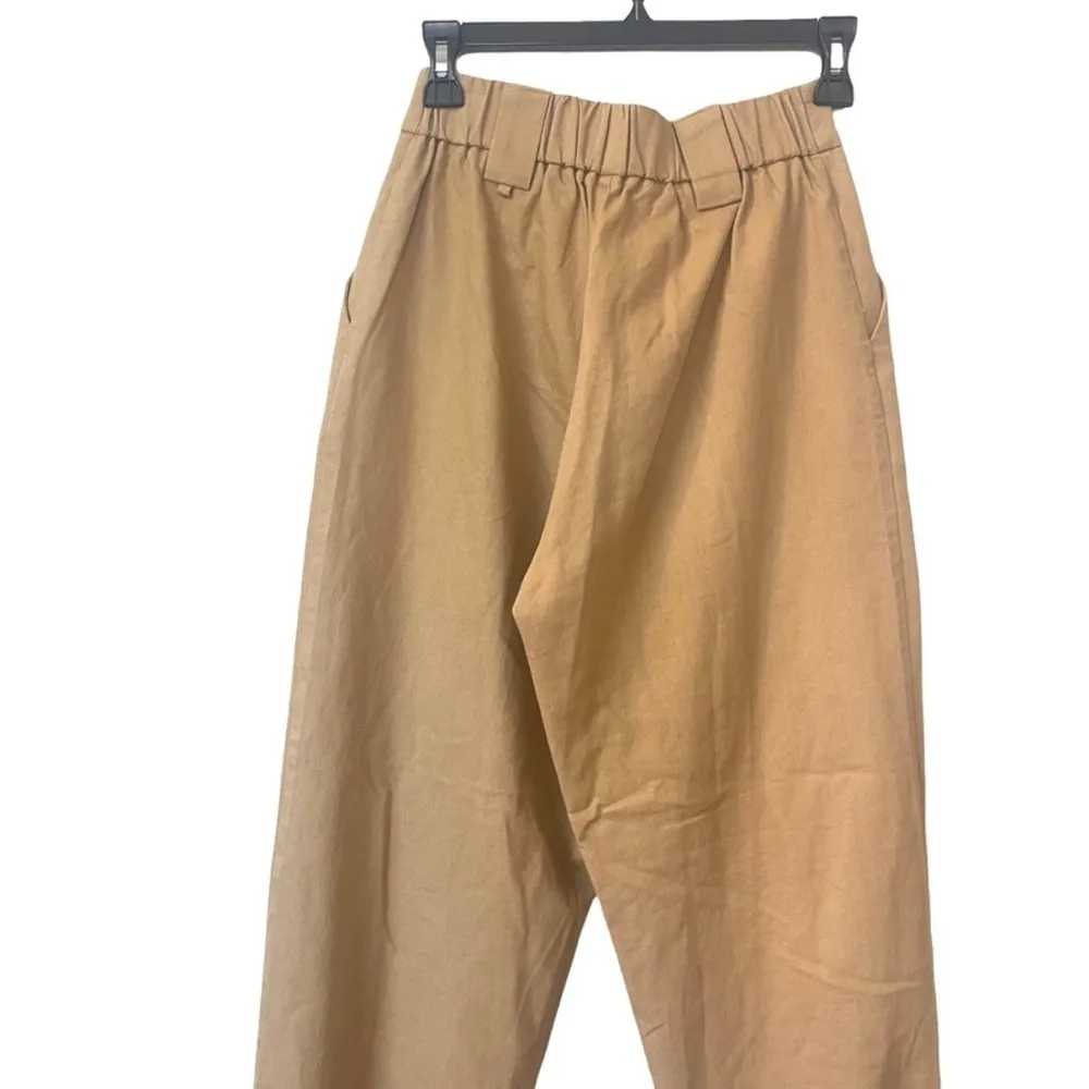 High Rise Cobain Cargo Pants Cuffed Ankle Size XS Tan Brown Cream - Image 5