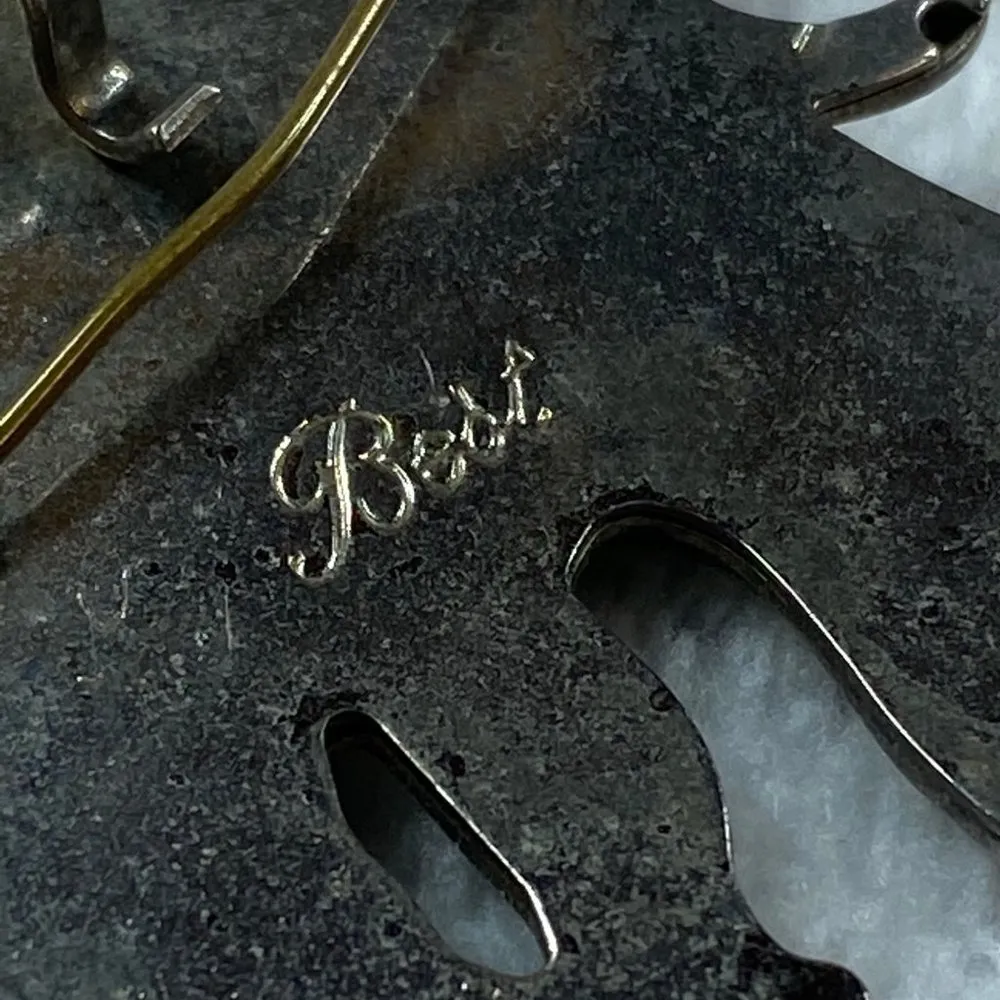 Vintage Best Silver Tone Elephant Pin Brooch Pendant Signed Alabama Fan Jewelry - Image 10