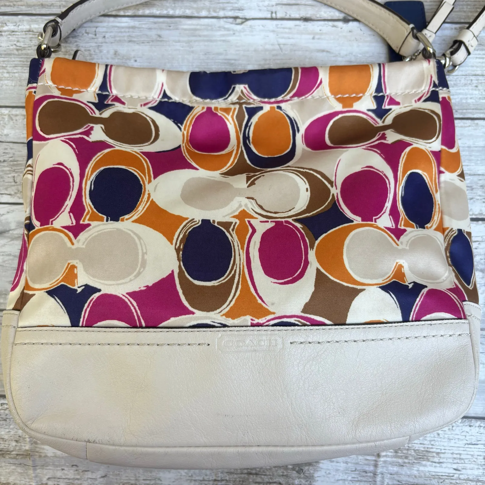 Coach Purse Park Hand Drawn Scarf Print Convertible Shoulder Bag Crossbody Small - Image 6