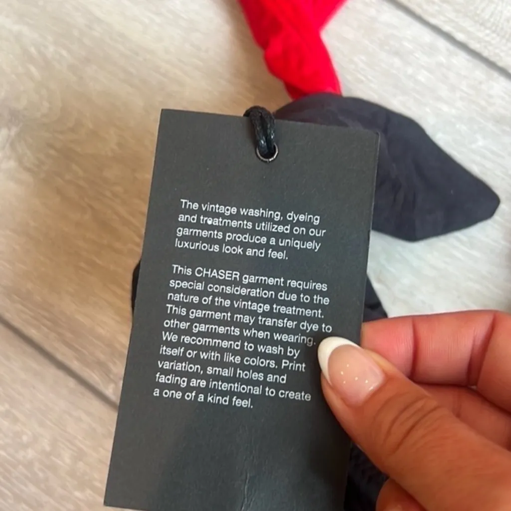 Chaser X Revolve Cut Out Open Swimsuit Monokini NEW REd & Black NWT Dye Tra* - Image 2