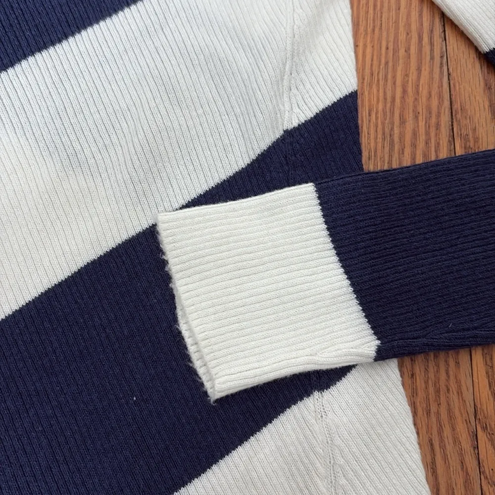 Lilly‎ Pulitzer Cadee Sweater Navy White Party Paradise Diagonal Striped size S - Image 5