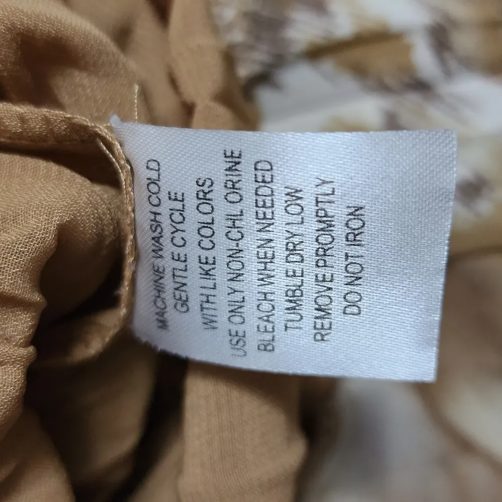 Sunny Leigh brown abstract animal print crushed layered midi skirt size small - Image 7