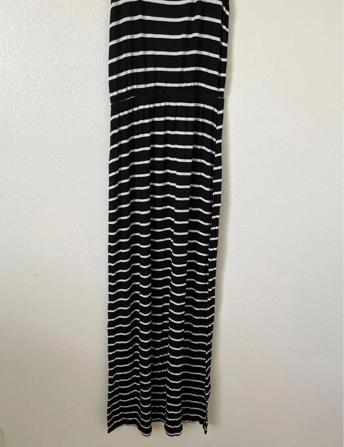Black & White Striped Maxi Dress - Image 6