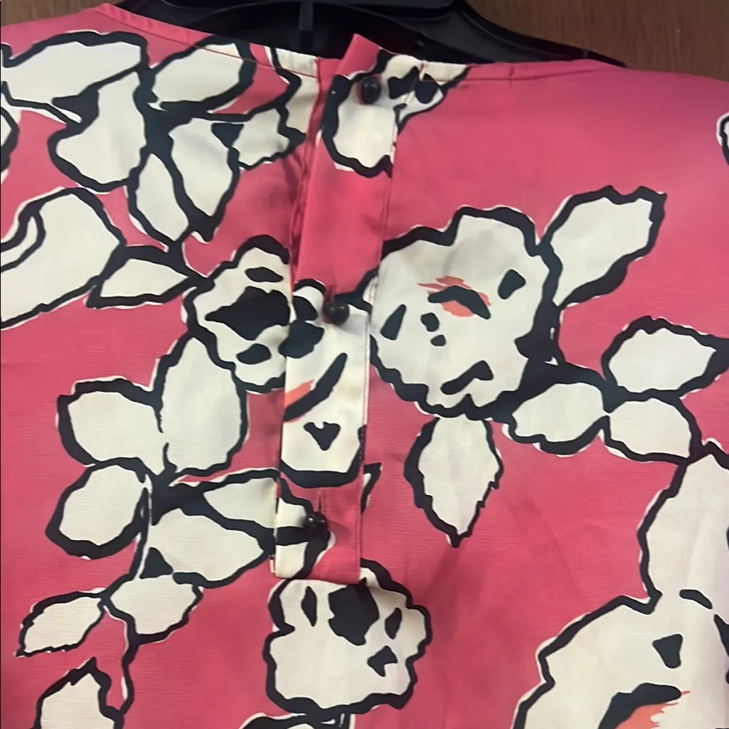 Zara basic Floral Pink Women's Top Size XS - Image 6