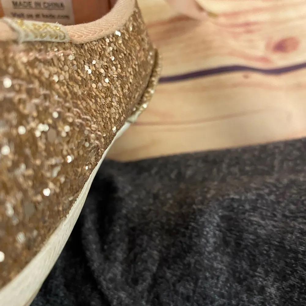 Keds X Kate Spade New York Rose Glitter Lace Up Sneaker Shoes , Size 7.5 - Image 2