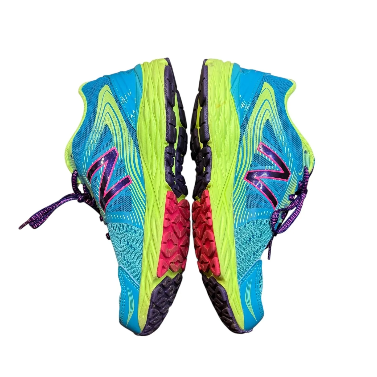 New Balance 680v4 Shoes Womens Size 8.5 Blue Neon Mesh Running Sneakers W680CM4 - Image 6