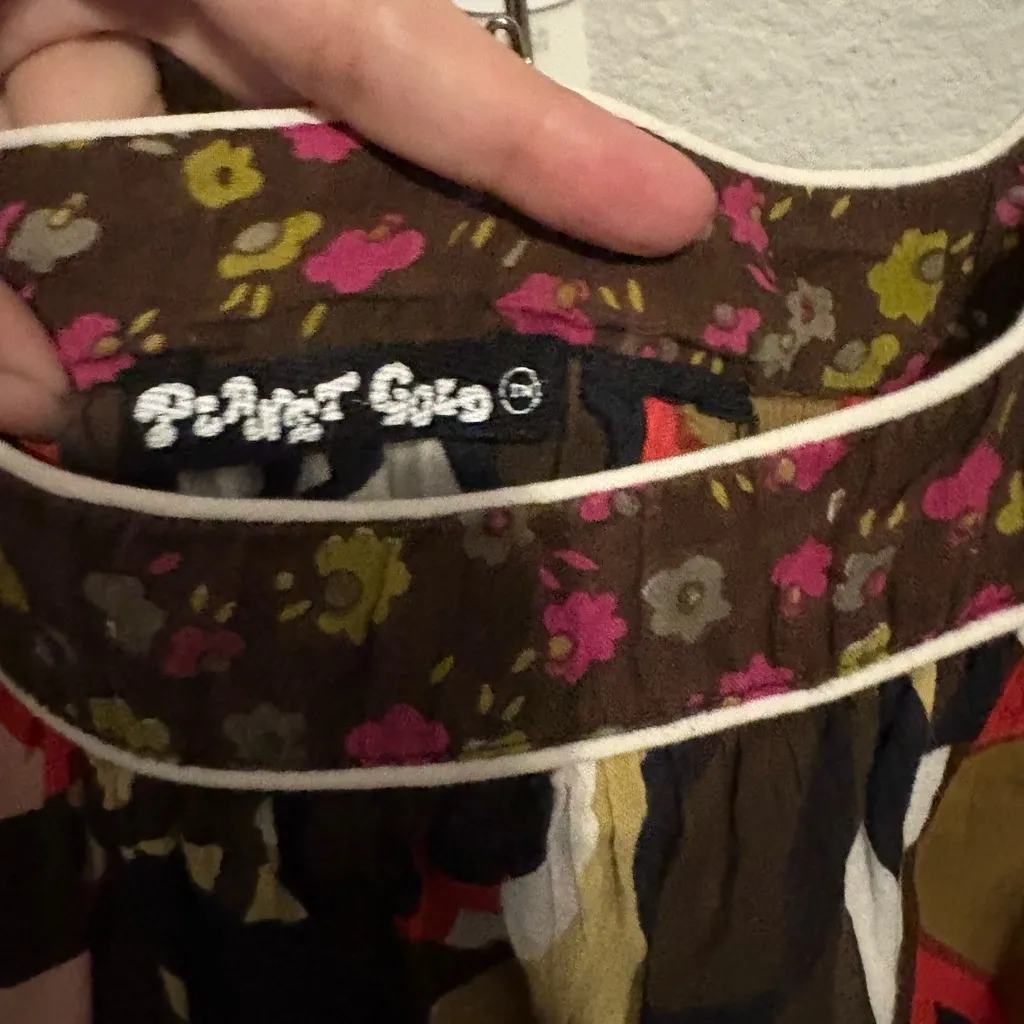 PLANET GOLD floral short sleeve Thin Blouse Shirt measurements in pictures - Image 5