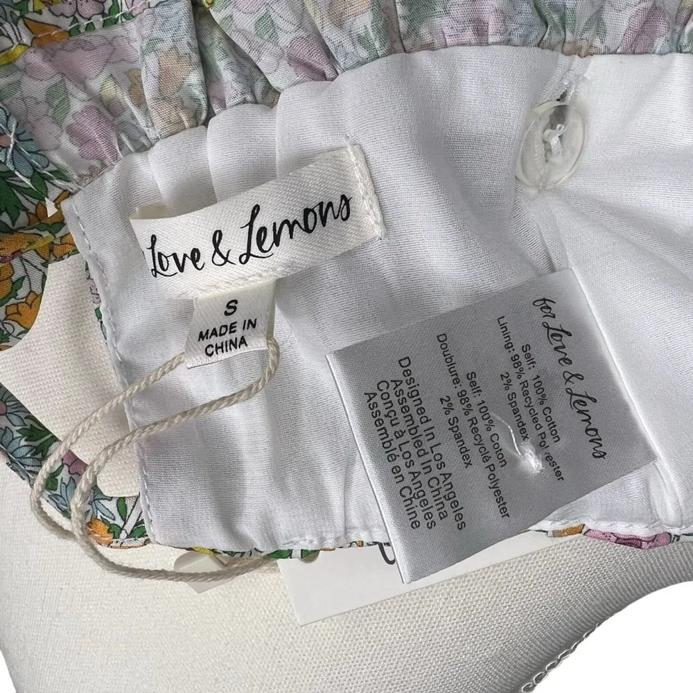 For Love and Lemons Raleigh Crop Top Size Small Floral Multicolor - Image 7