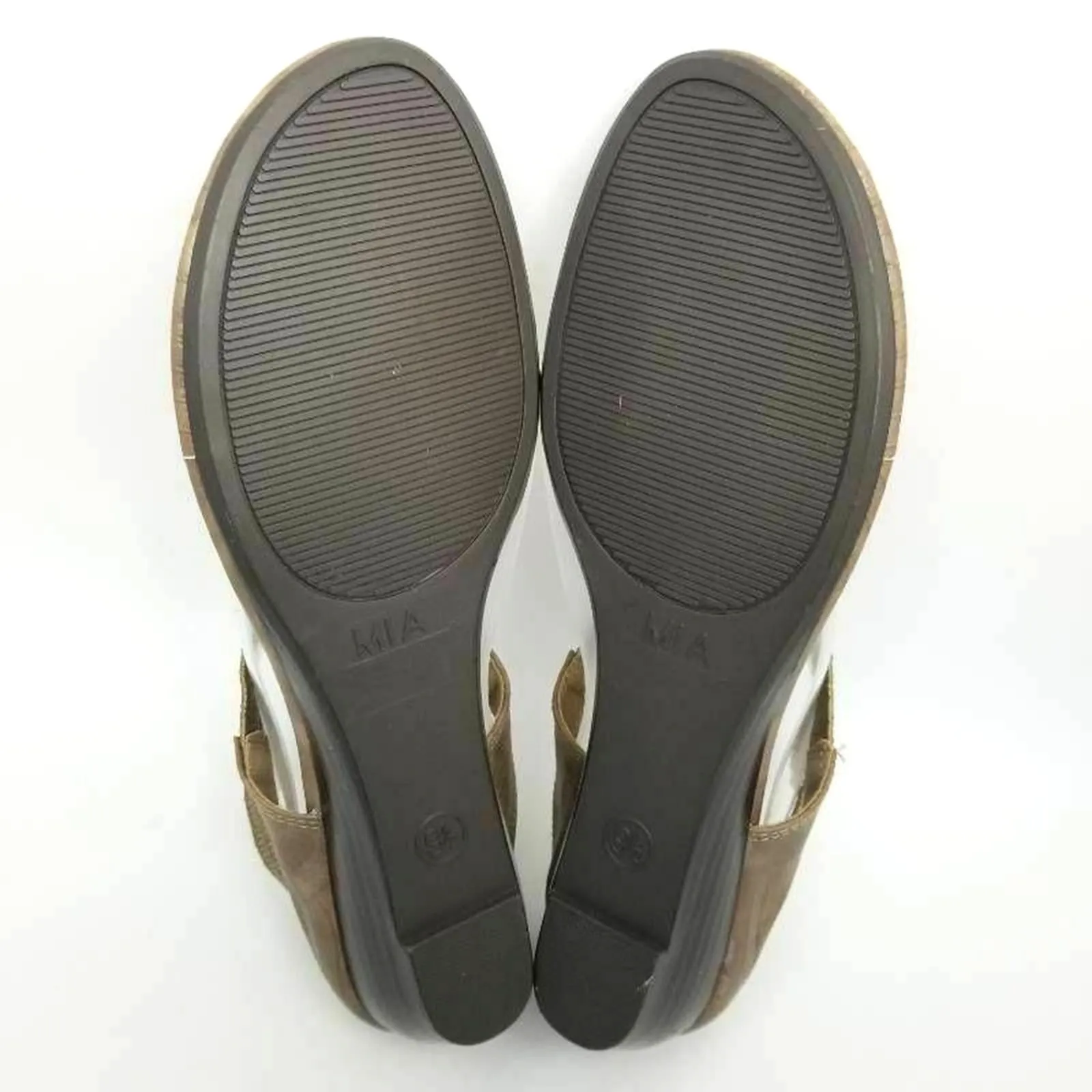 Mia Womens Rosy Low Wedge Thong Gold Beaded Jeweled Sandal Size 9.5 - Image 9