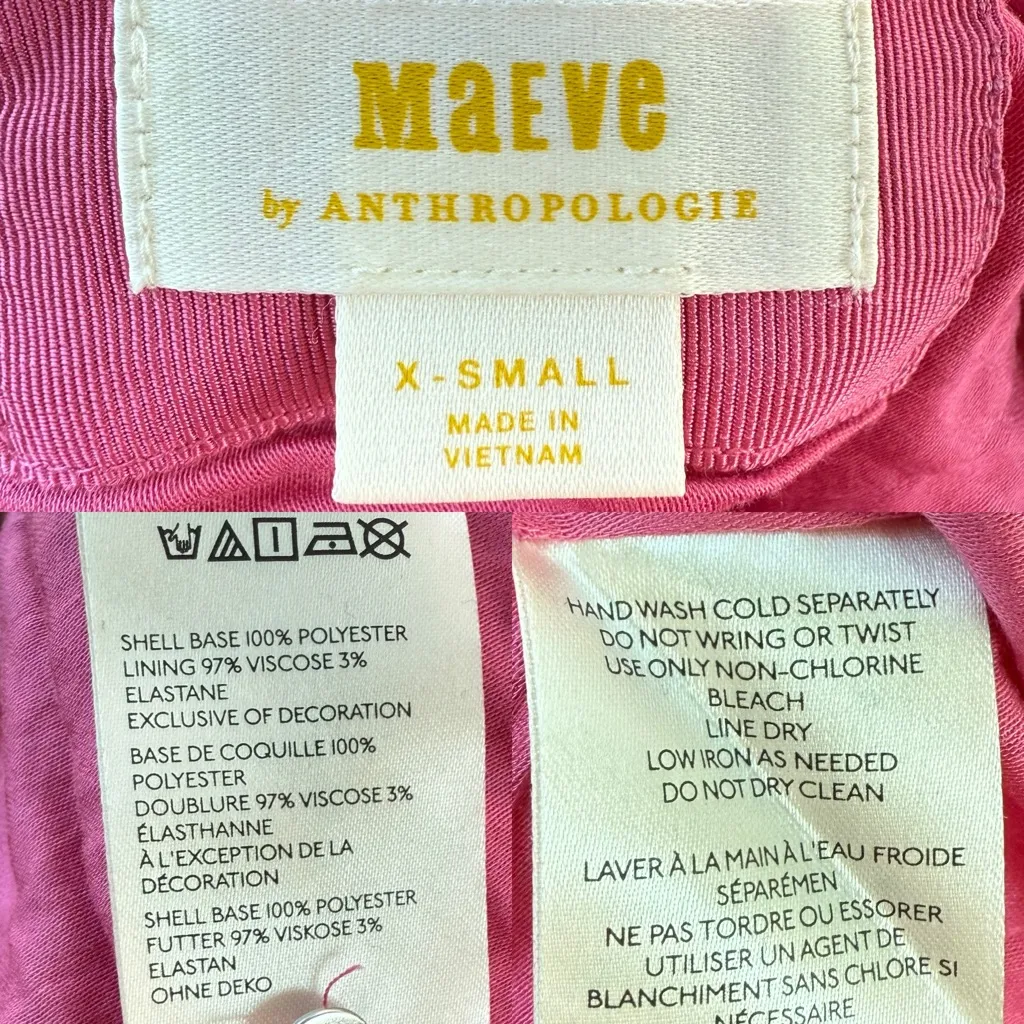 NWT Anthropologie Maeve Womens Dress Pink Sequin Long Sleeve Mini Size XS - Image 10