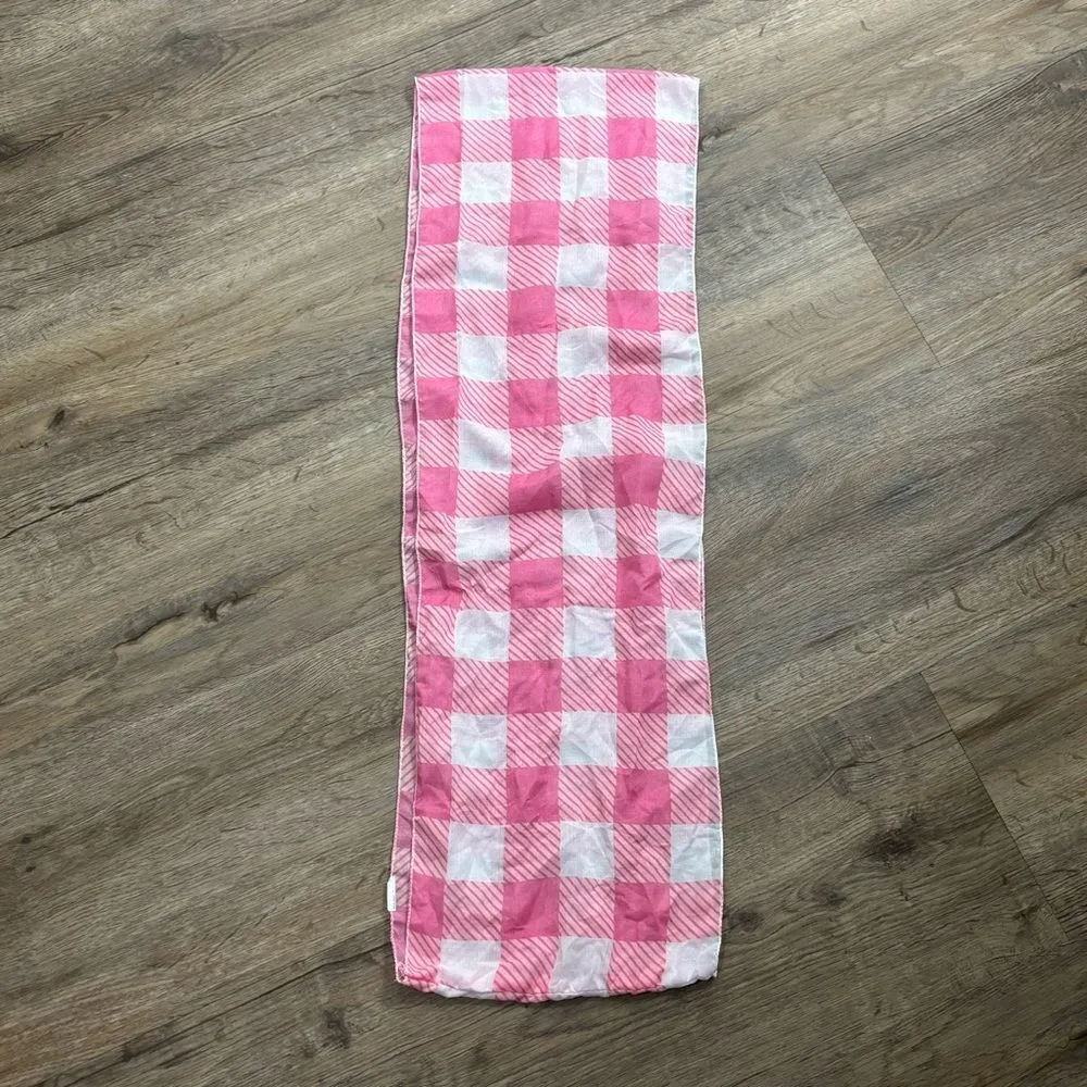 Infinity Scarf Pink and White Checker Pattern - Image 2
