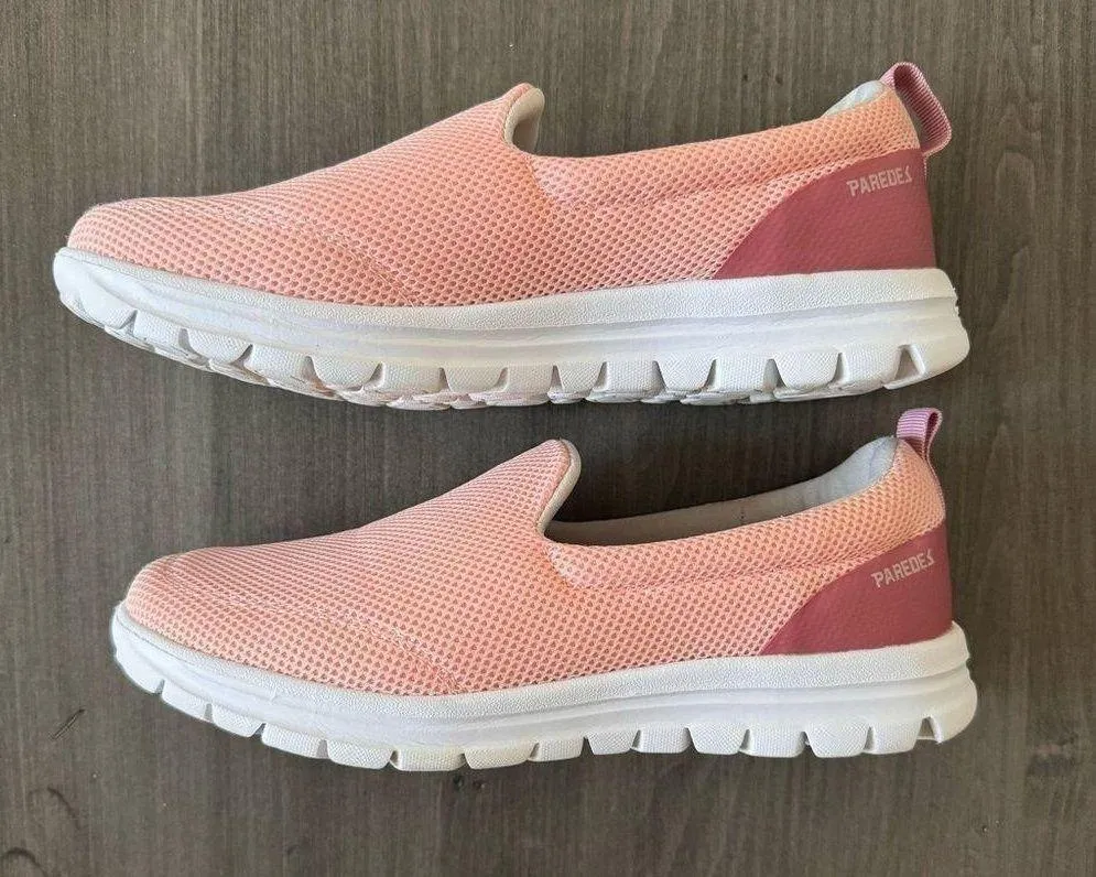 Paredes Danu women cushioned pink mesh comfort slip on shoes size 7.5 - Image 2