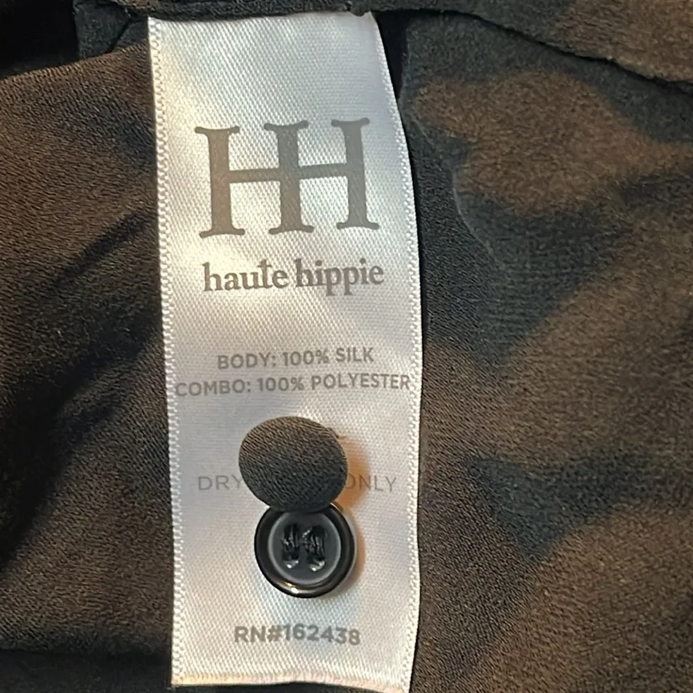 Haute Hippie Kamila Jet Black Lace Ruffle Top Size XS - Image 7