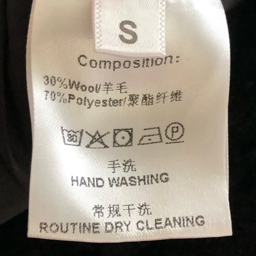 Black Tweed Cropped Jacket Blazer S - Image 5