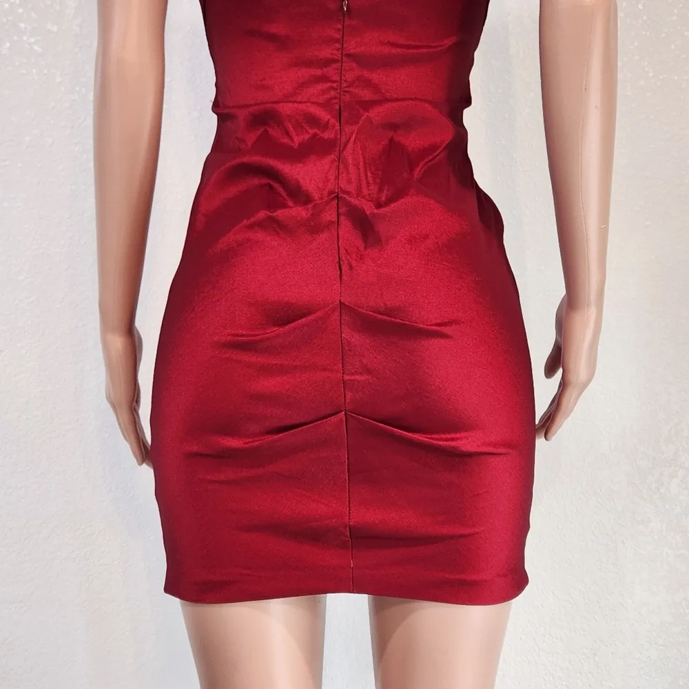 Blondi nites  Stacy Sklar Fitted Halter Lace Overlay Cocktail Dress Size 5 - Image 8