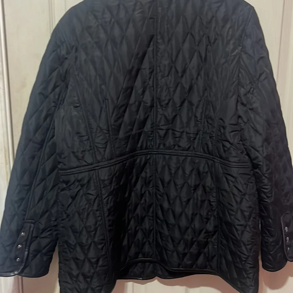 Chico's Black Quilted Snap Front Jacket with Front Pockets - Image 3