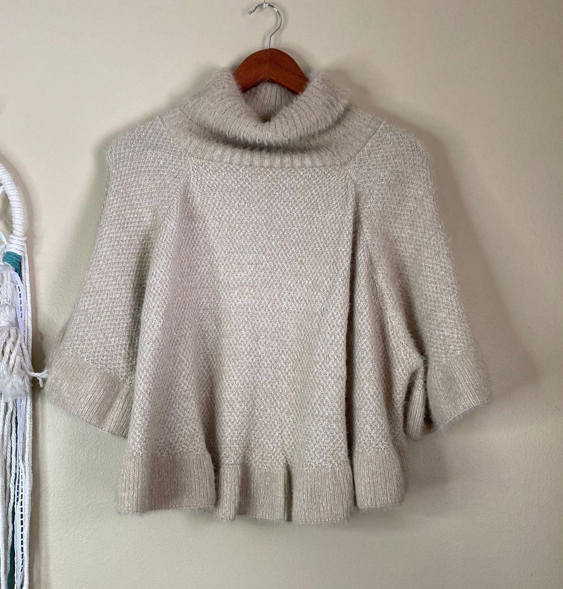 Anthropologie Ruffle Turtleneck Poncho - Image 7