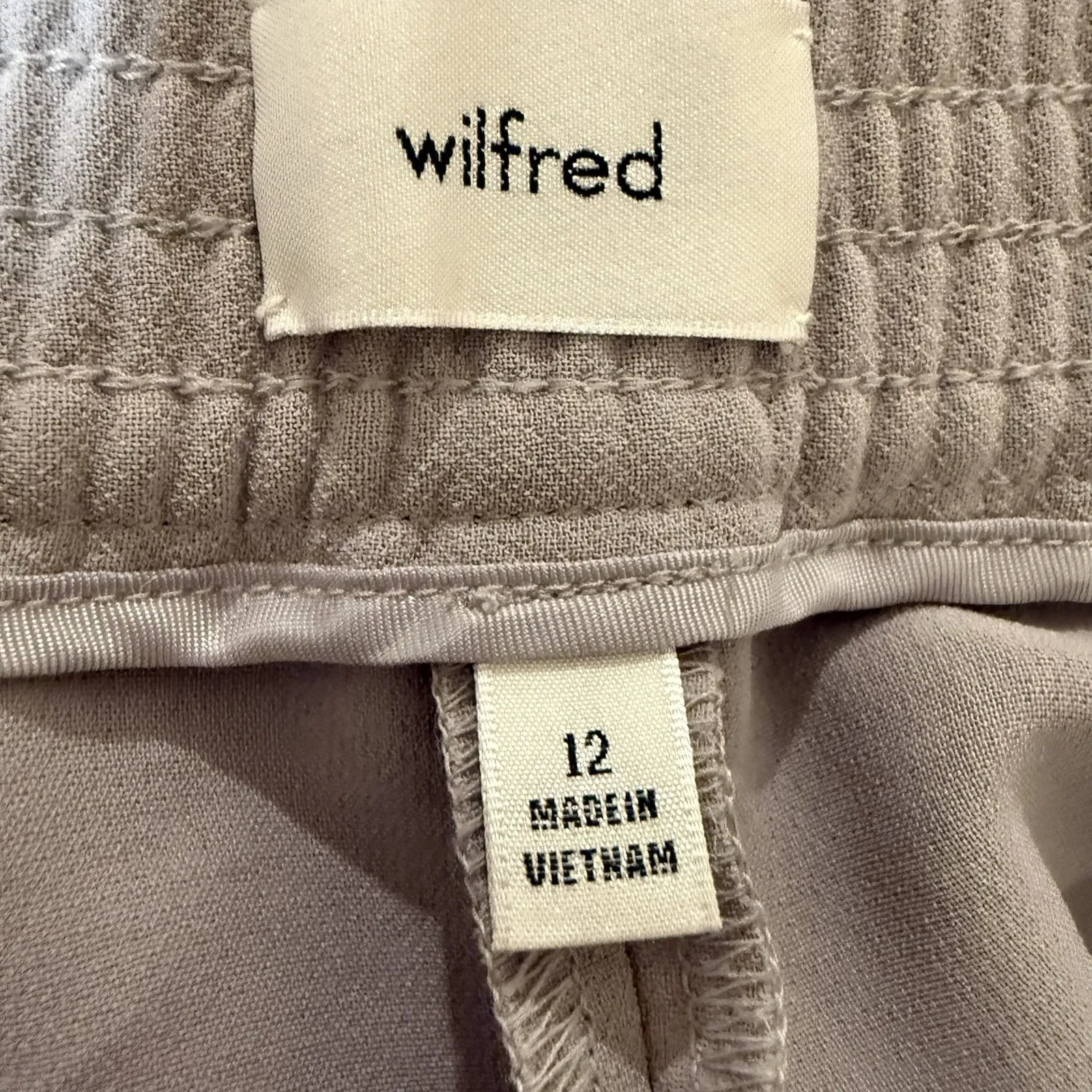 Aritzia Wilfred Alanya Wide Leg High Rise Pant Womens 12 Gray Office - Image 4