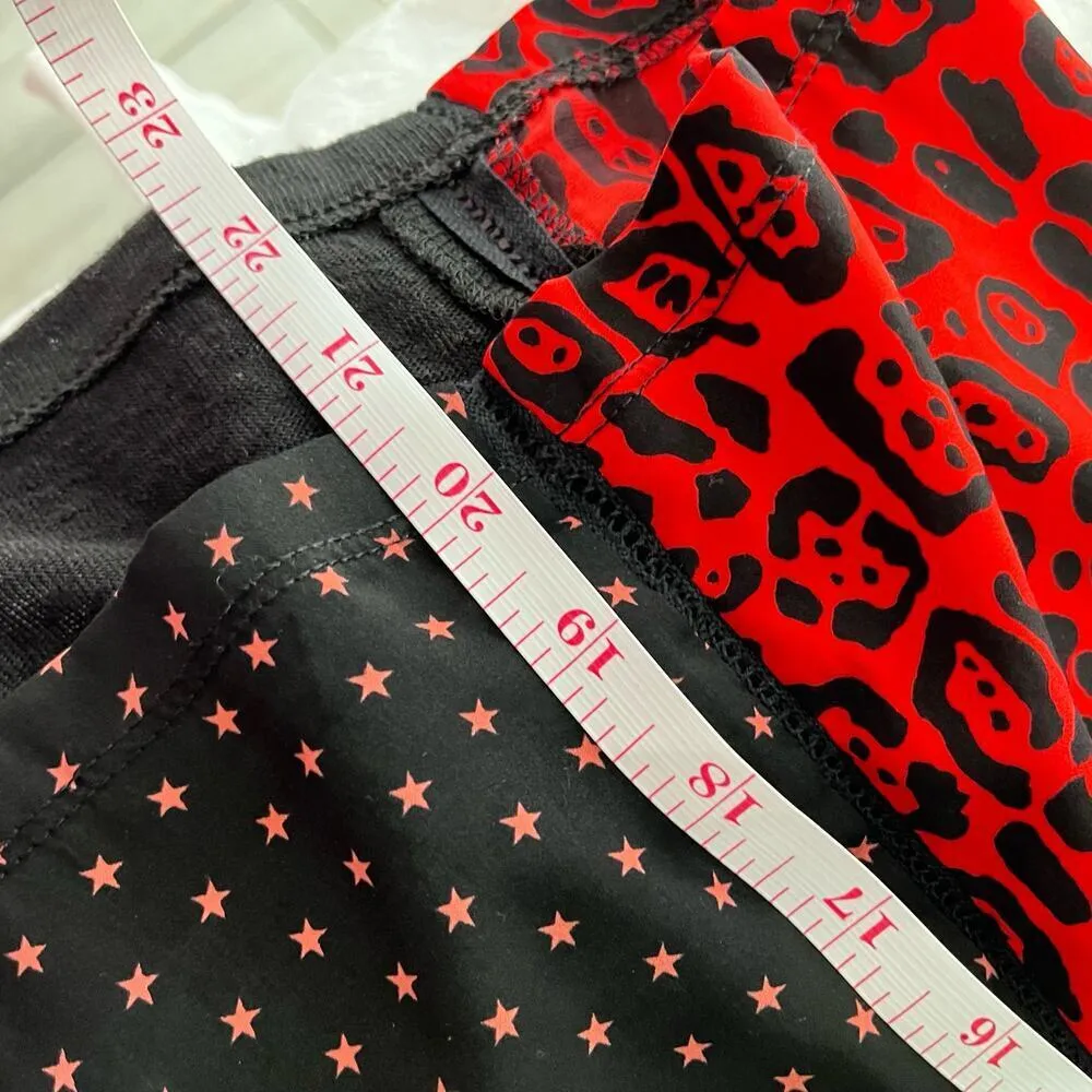 Scotch & Soda Madison Scotch Red Black Stars & Cheetah Print Crewneck Top Size S - Image 5