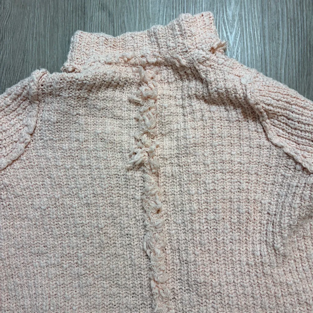 Free People Pink Teddy Jacket‎ with Cozy Knit Material FLAW - Image 10