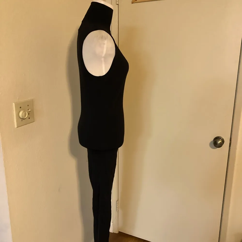 NEW ZARA Ribbed Sleeveless Turtleneck Midi Dress in Black SZ S - Image 15