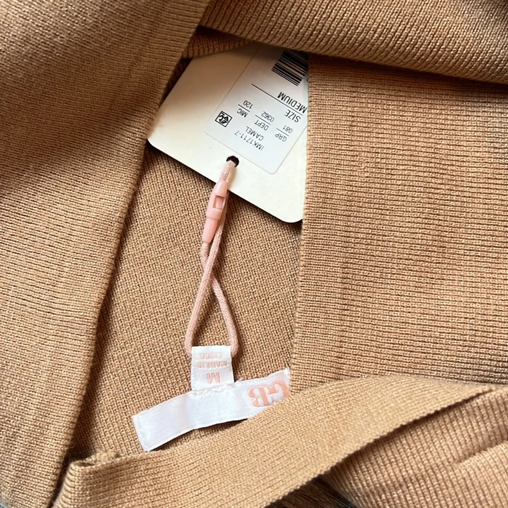 GIANNI BINI GB Womens Batwing Long Sleeve Sweater Mini Sz M CAMEL Dress NWT #74 - Image 13