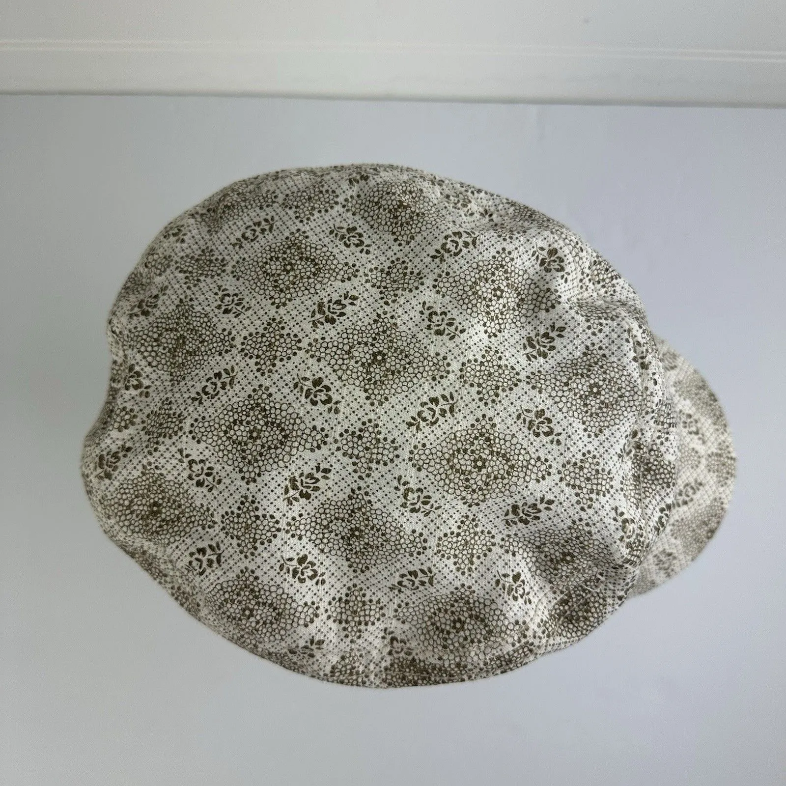 Goorin Bros Women’s Brown White Floral Y2K Newsboy Military Cadet Hat Women’s M - Image 5