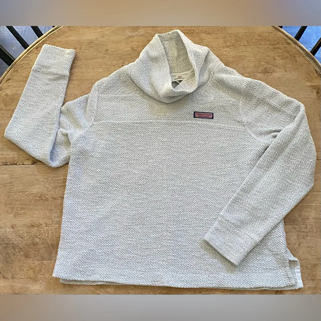 Vineyard Vines Women’s‎ Sz L Bonfire Relaxed Funnel Neck Shep Shirt - Image 5