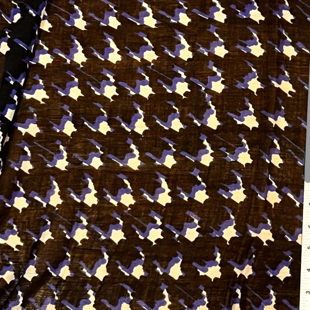 Tommy Hilfiger Semi Transparent Blue Black White Geometric Wrap Scarf 72x30 - Image 6