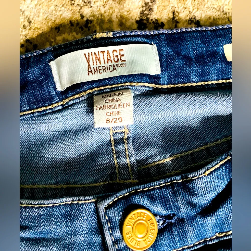 Ladies modern cropped jeans 🦋 Blue Size 8 - Image 6