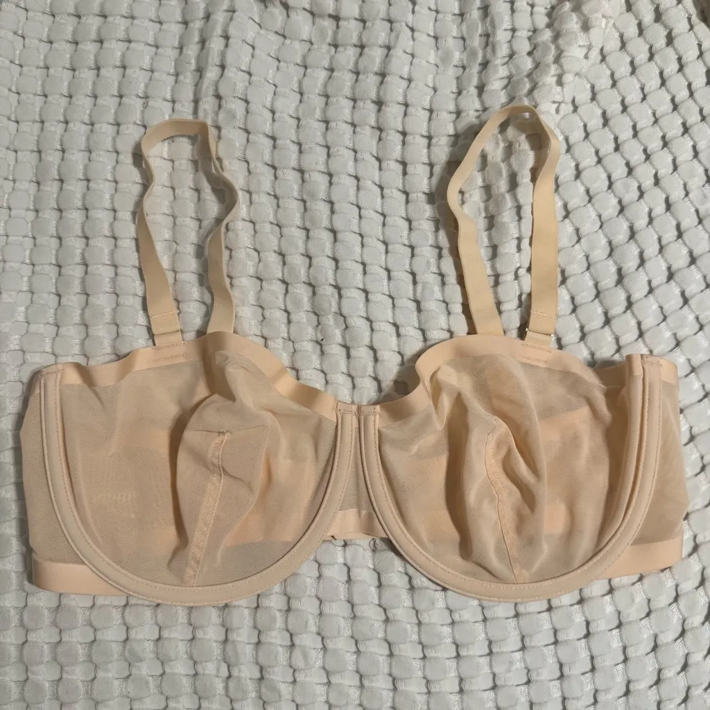 CUUP The Balconette Mesh Bra Blush Beige Size undefined - Image 5