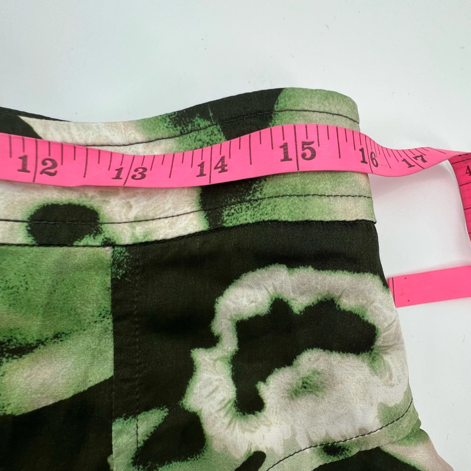 COS DRAPED ASYMMETRIC MIDI SKIRT GREEN FLORAL SZ 10 - Image 6