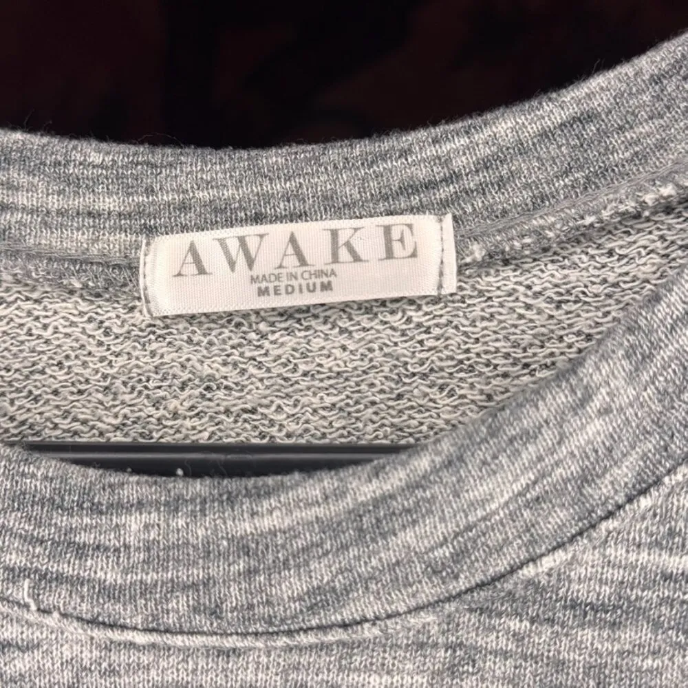 Awake Heather Grey Crewneck Hamsa Sweater - Image 3
