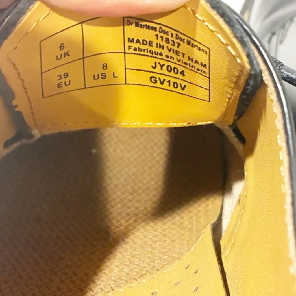 Dr. Marten 1461 Black Oxford Shoes 3 Eye Women’s Size 8 - Image 7