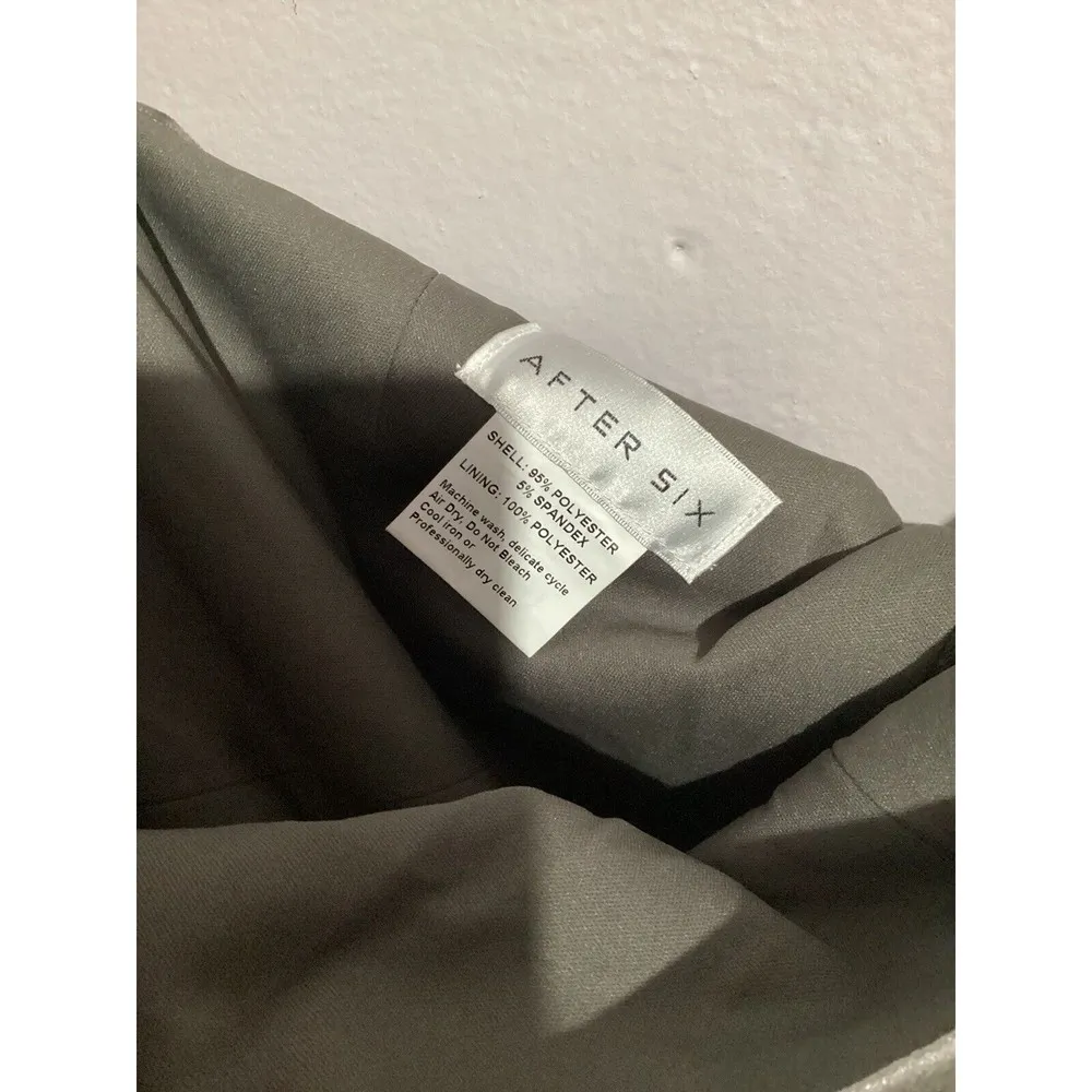 After Six One-Shoulder Spaghetti Strap Maxi Dress Caviar Gray - Image 9