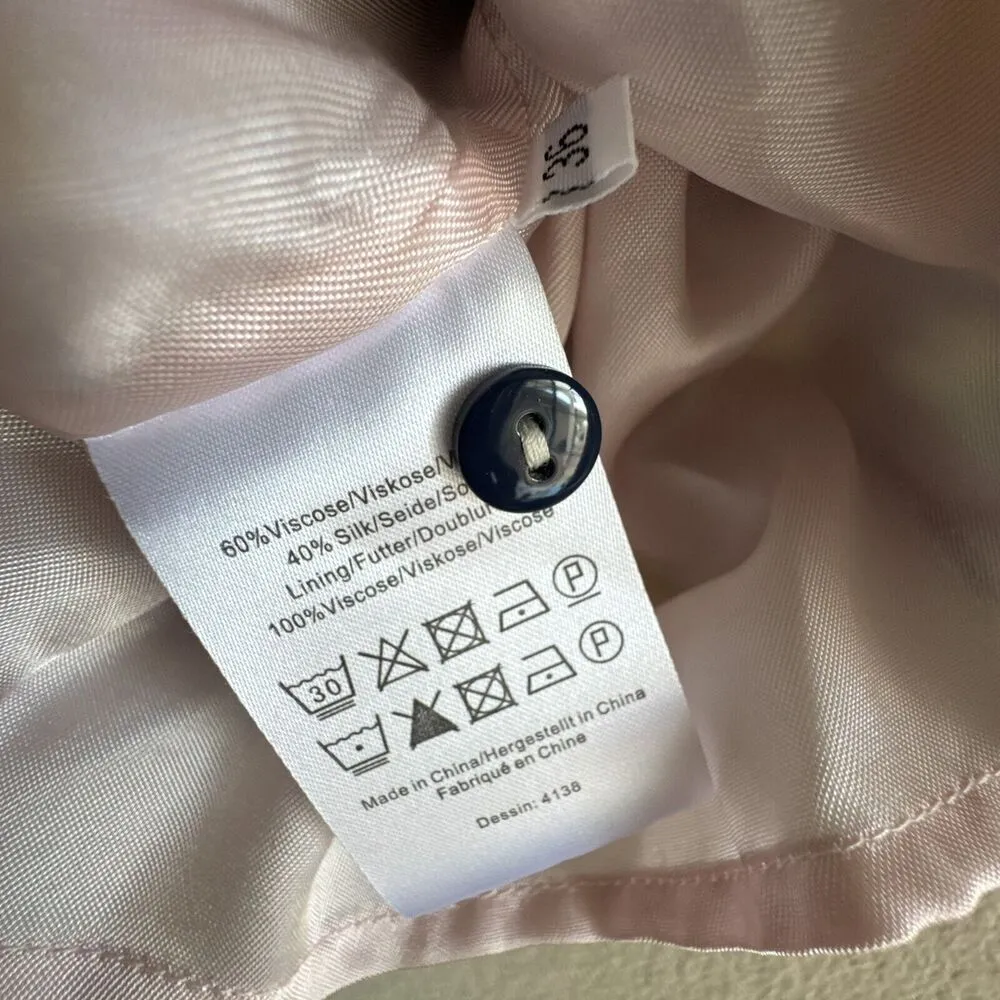 Baum und Pferdgarten Adamaris Silk Blend Smocked Bodice Midi Dress 36 EU, US 4/6 Blue Size undefined - Image 4