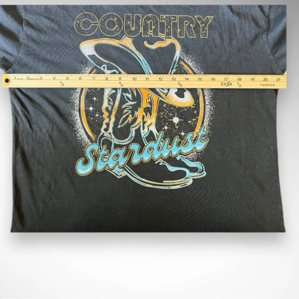 GIRL DANGEROUS Gray Country Stardust Oversize Graphic‎ T - Image 7