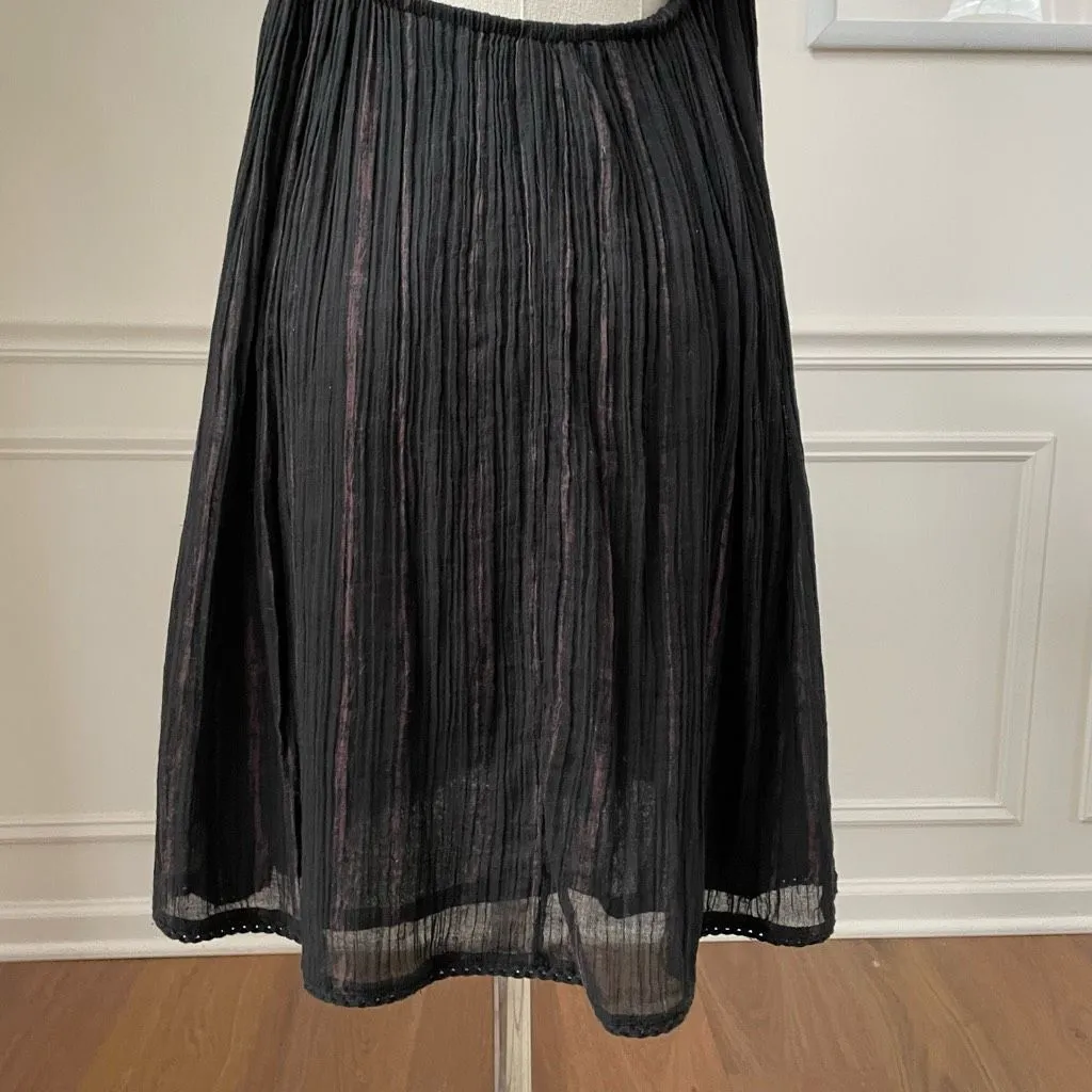 Free People Aztec Embroidered Beaded Swing Dress Open Back $168 2 - Image 10