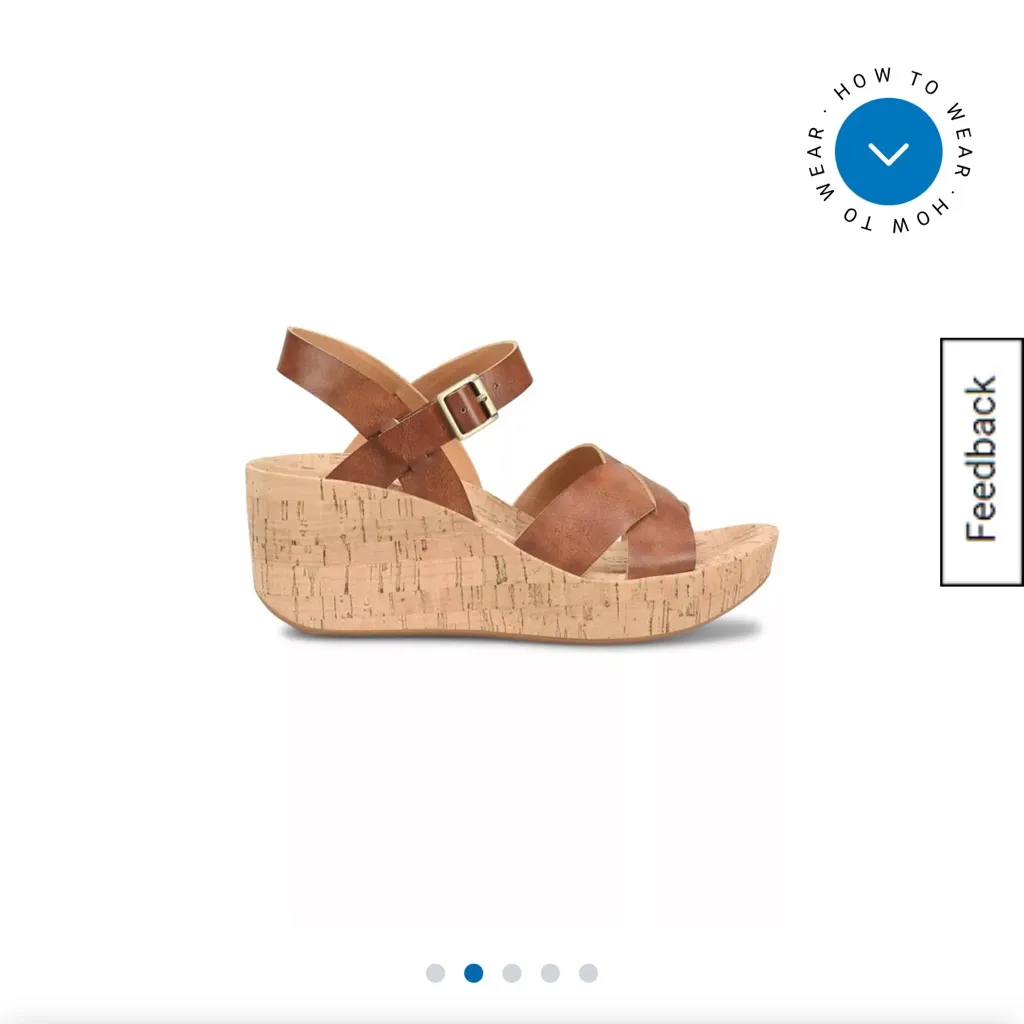 Korks denica wedge sandals size 10 - Image 2