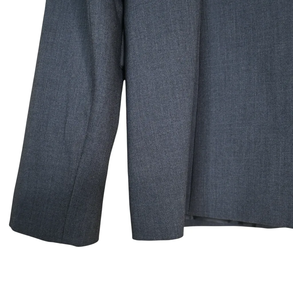 Calvin Klein Women's 10 Dark Gray One Button Front Lined Blazer - Image 6