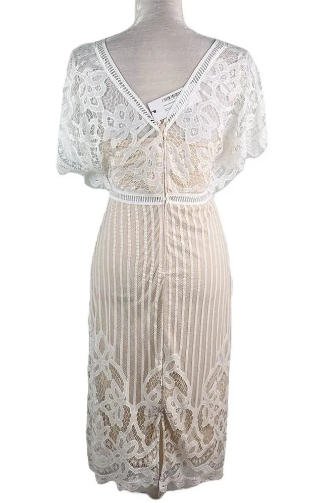 Boohoo Occasion Dress 6 White All Over Lace Bodycon Midi New - Image 17