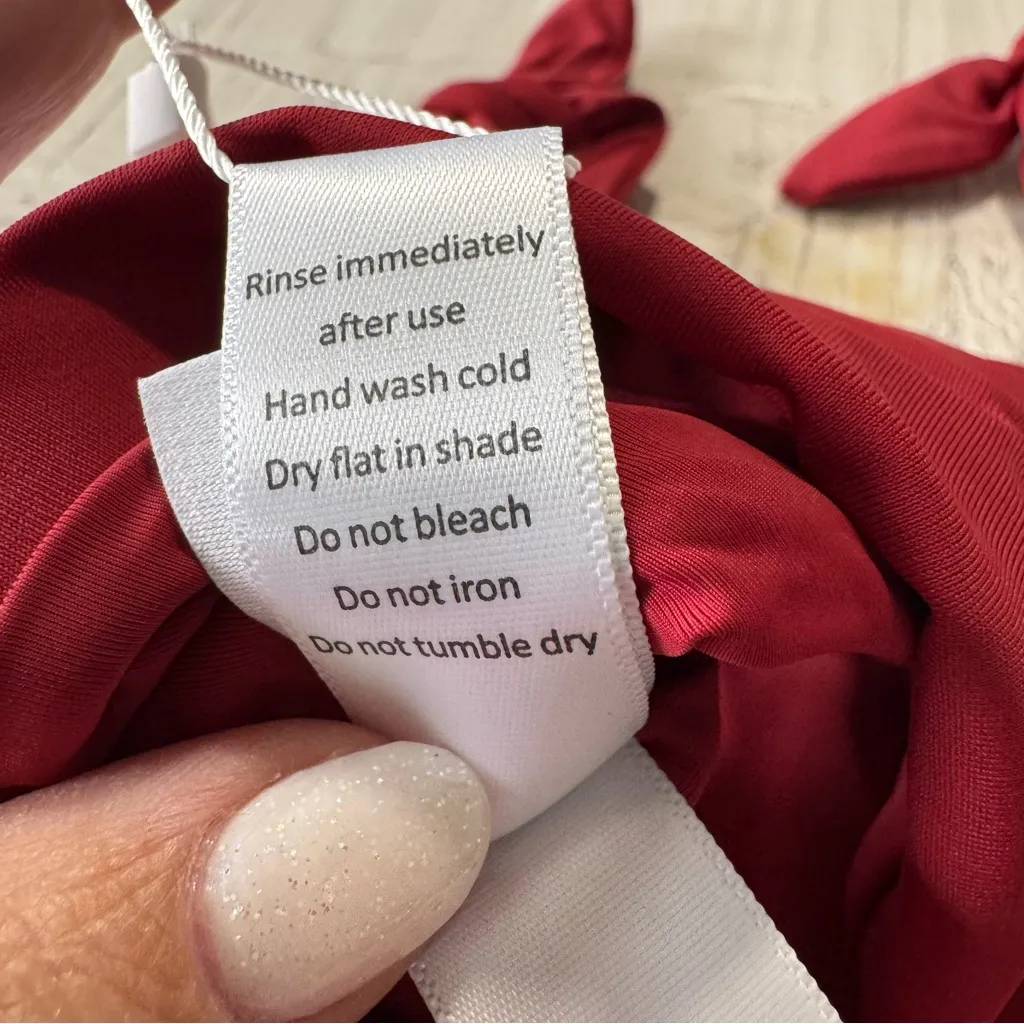 Andie Swim the Mandalay Top NWT size Medium‎ in Crimson Tie Shoulder Bikini Top - Image 10