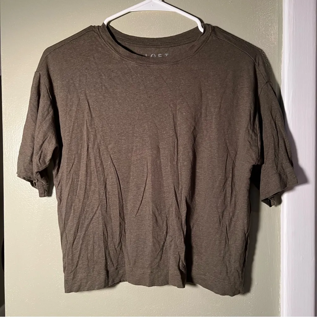 Loft Linen Blend Modern Tee Fresh Ivy Green XS - Image 2