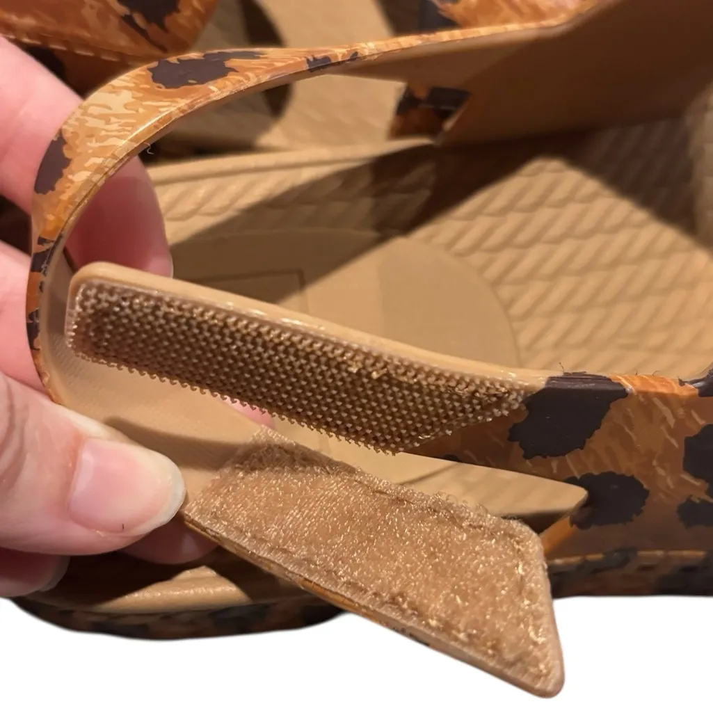 REEF Water Vista Slingback Sandal Leopard Print Women's Sandals NEW Size 8 - Image 7