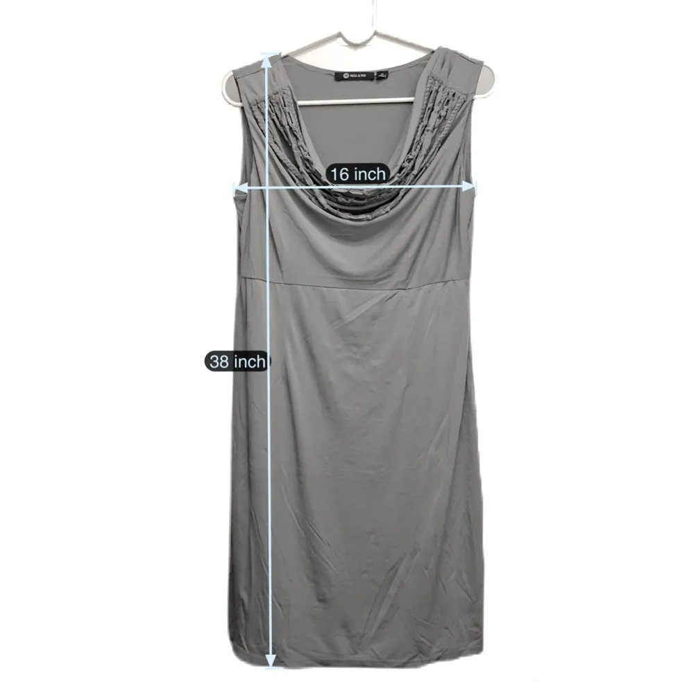 Milano Gray Braided Midi Dress Women’s Sleeveless Casual Cocktail Party Size M Size M - Image 5