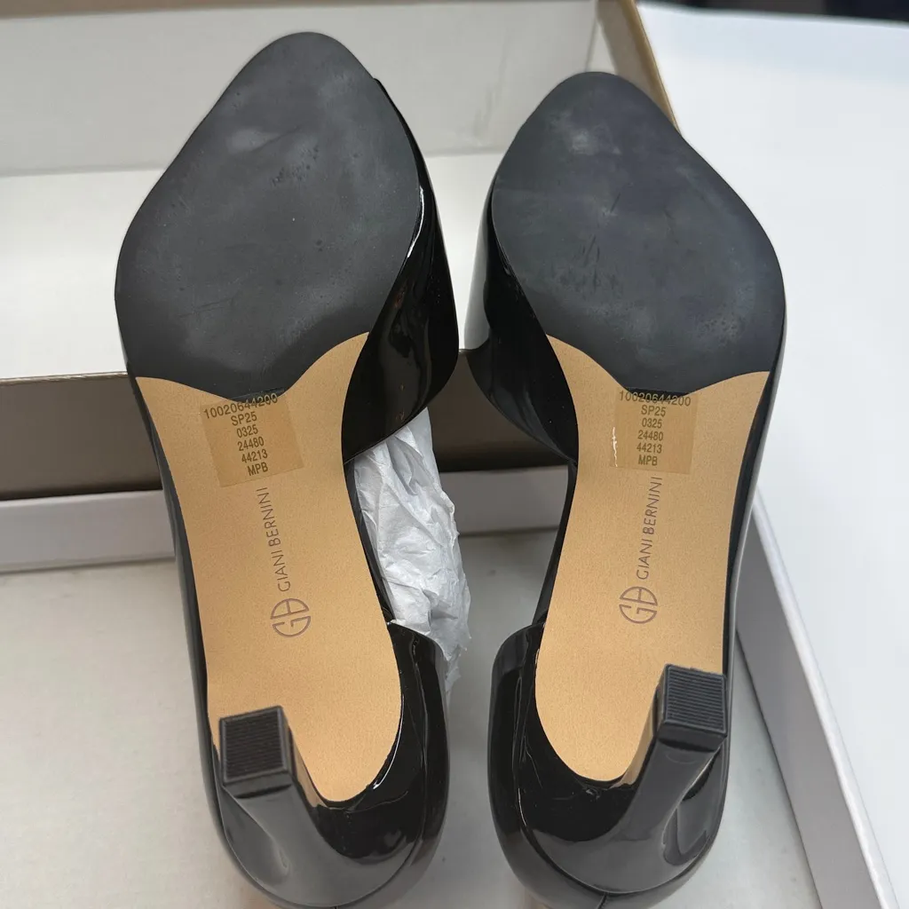 Giani Bernini Women's Valorr Peep Toe d'Orsay Leather Pumps- Size 5 - Image 10