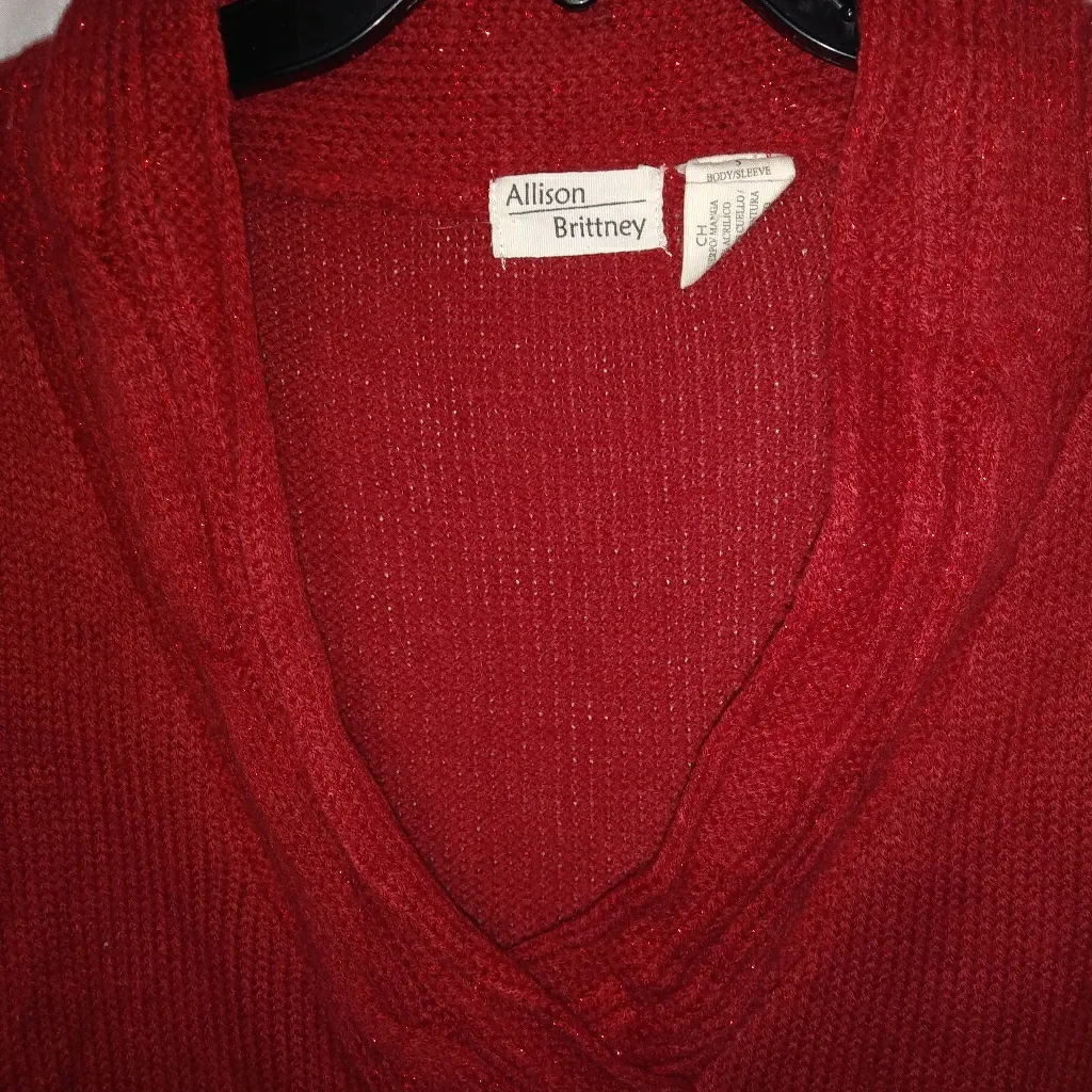 Allison Brittney S Red Beautiful Sweater Tunic - Image 3