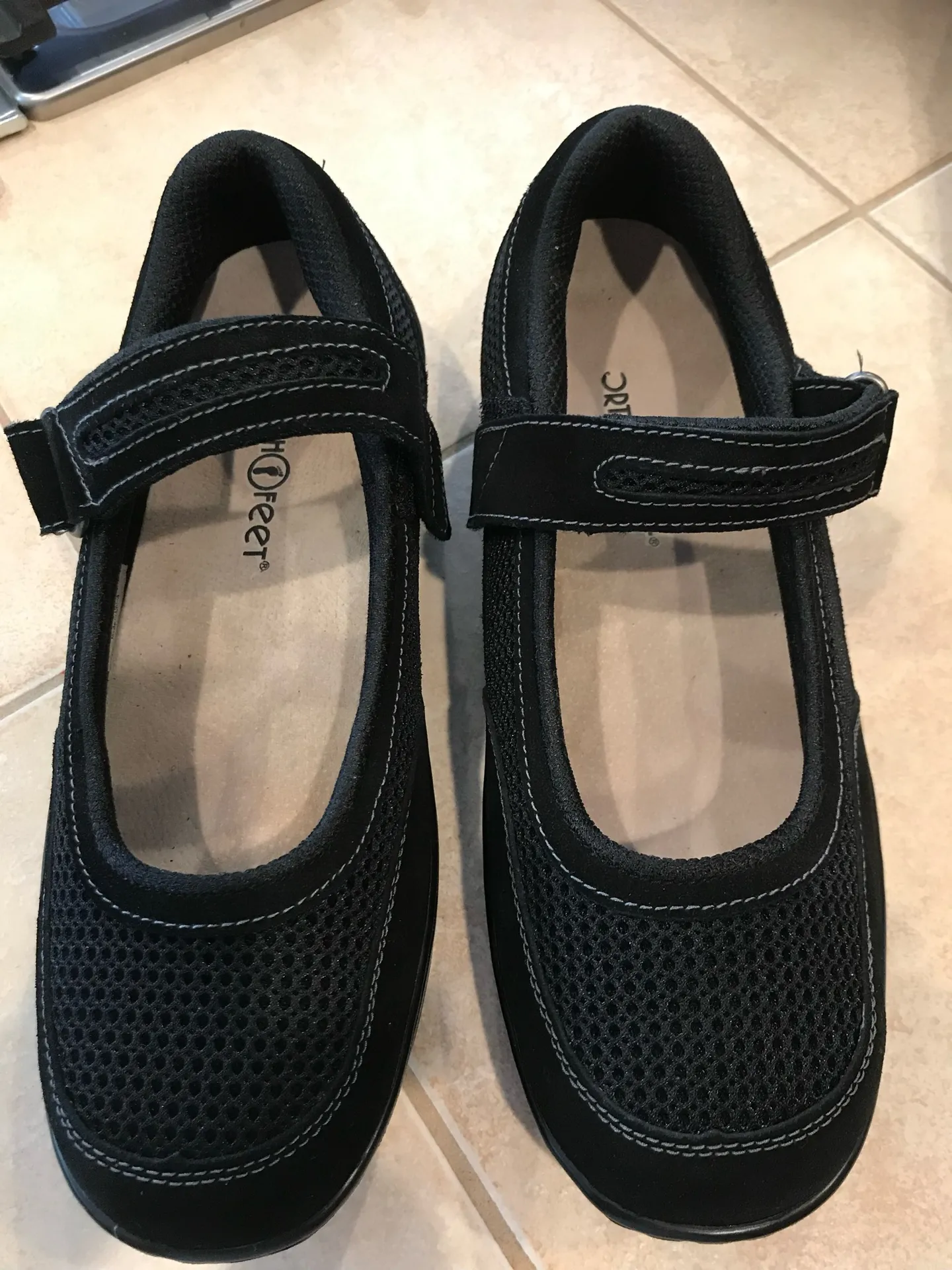 Orthofeet Women’s Black Mary Jane Orthopedic Comfort Shoes — Size 10 Wide - Image 4